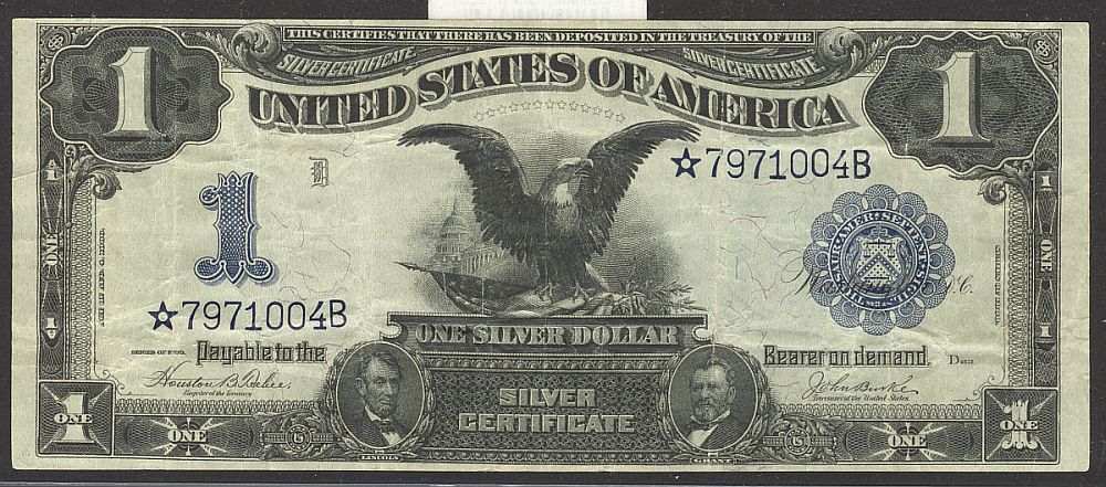 Fr.233*, 1899 $1 Star Silver Certificate, *7971004B, VF